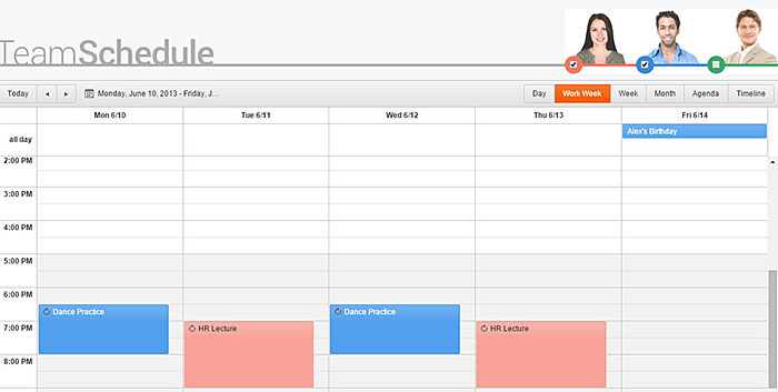 UI design scheduler